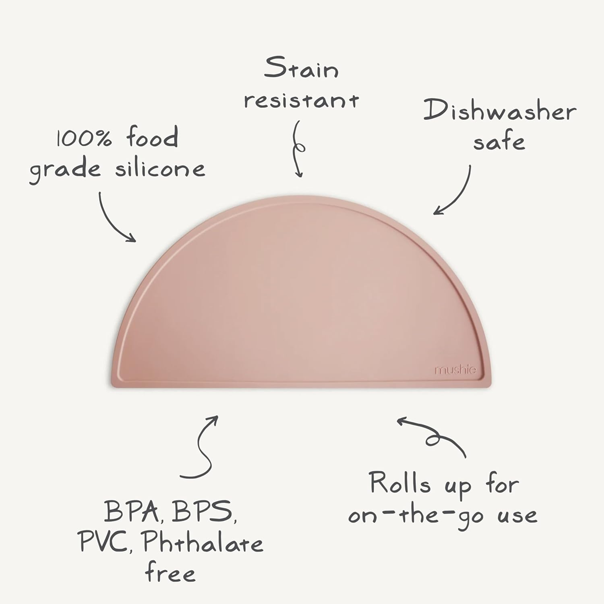 MUSHIE silicone placemat, plate mat