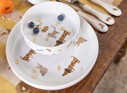 LASSIG Little Mateys plate, porcelain bowl, cup