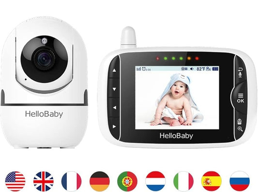 HELLO BABY HB65 dálkově ovládaná elektronická chůvička 3,2" TFT LCD