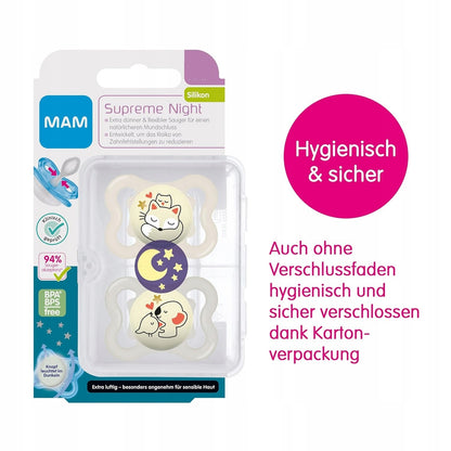 MAM Supreme Night Silikon-Schnuller 0–6 Monate – Produktbild 5
