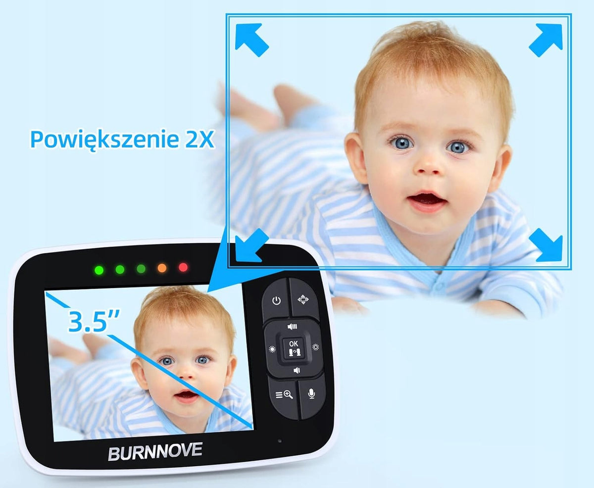 BURNNOVE SM35PTZ dálkově ovládaná elektronická chůvička 3,5"