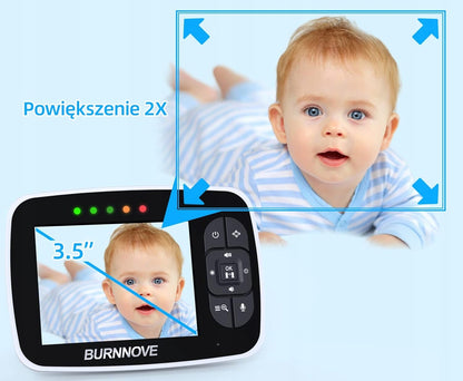BURNNOVE SM35PTZ dálkově ovládaná elektronická chůvička 3,5"