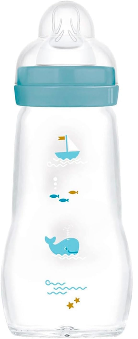 MAM Feel Good glass bottle 260 ml teat 1 slow flow 0 +