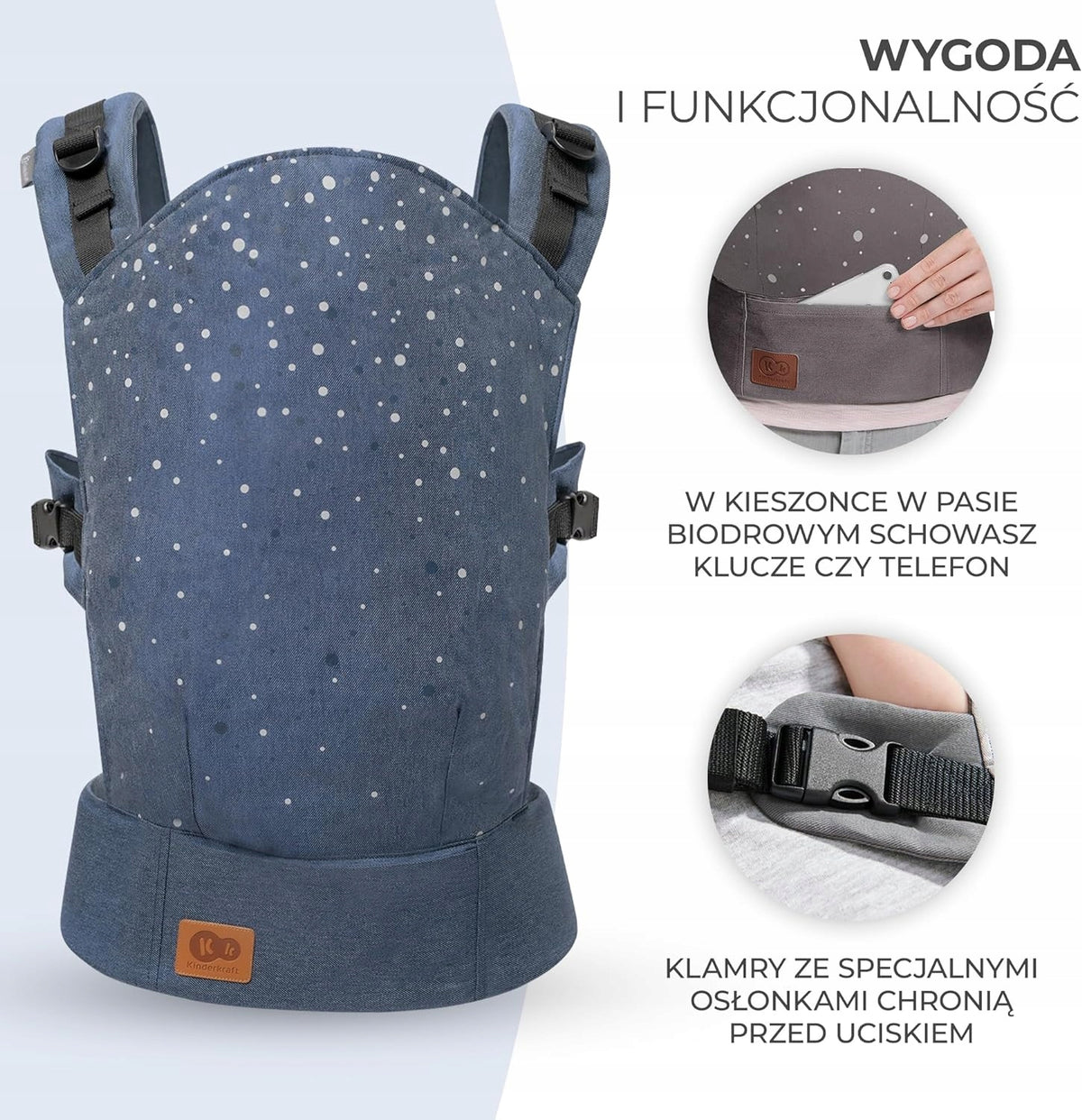KINDERKRAFT NINO Confetti soft baby carrier