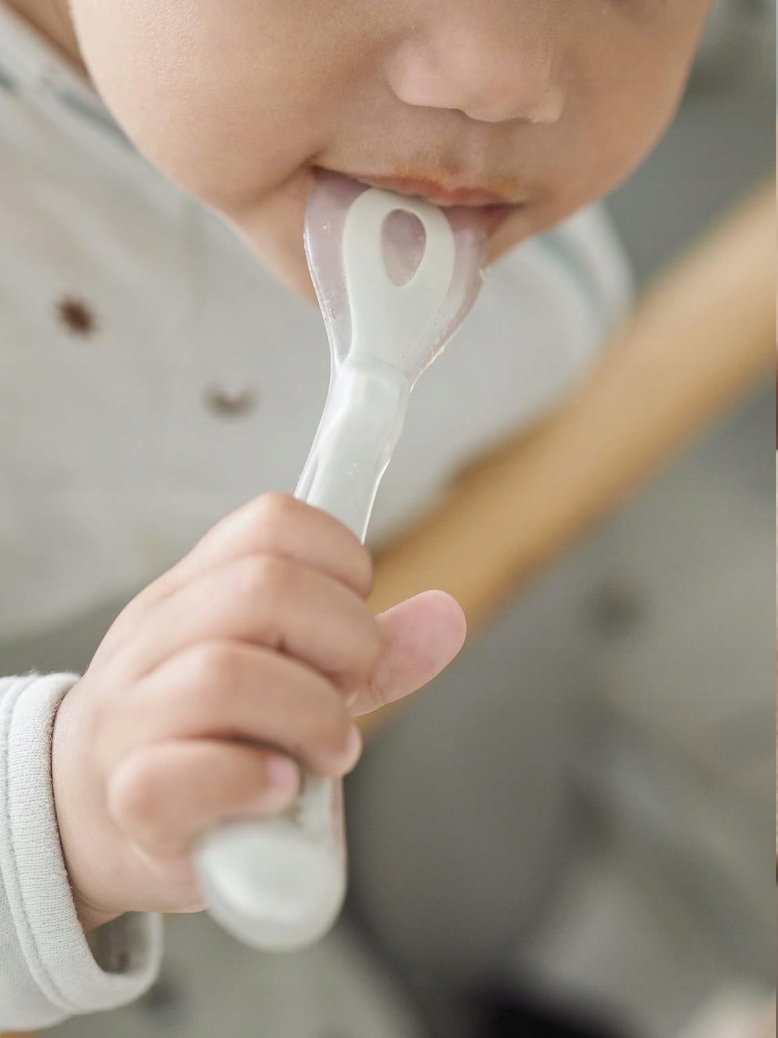 BEABA silicone spoon 4+ months