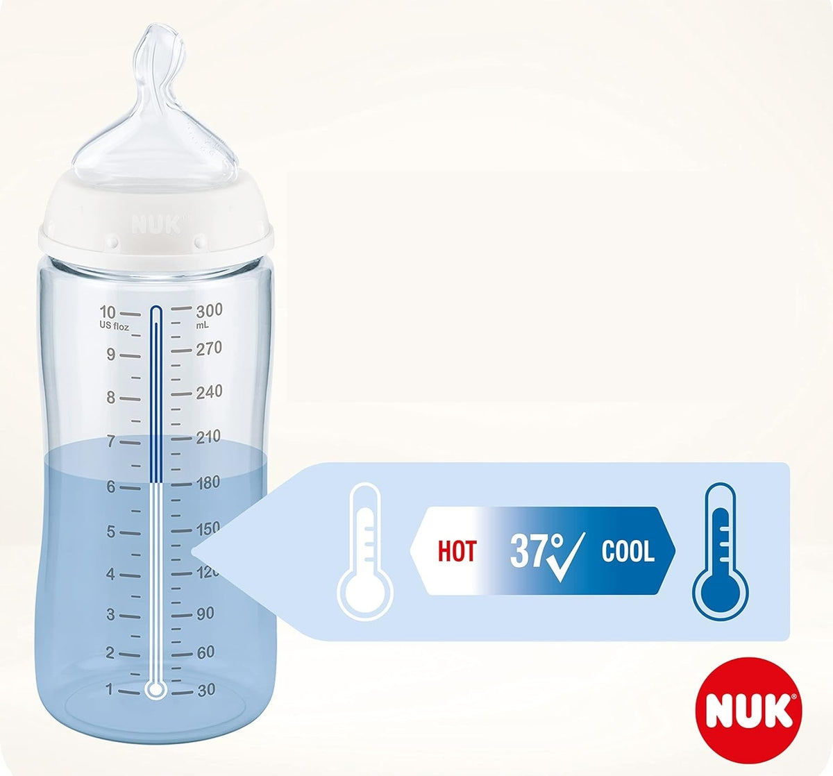 NUK First Choice+ 6-18 m LAHEV 300 ml ukazatel teploty