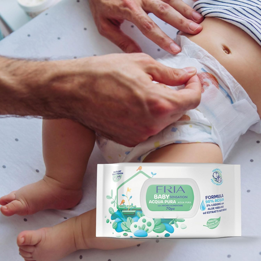 FRIA Baby Senstation třívrstvé vlhčené ubrousky s aloe x 70