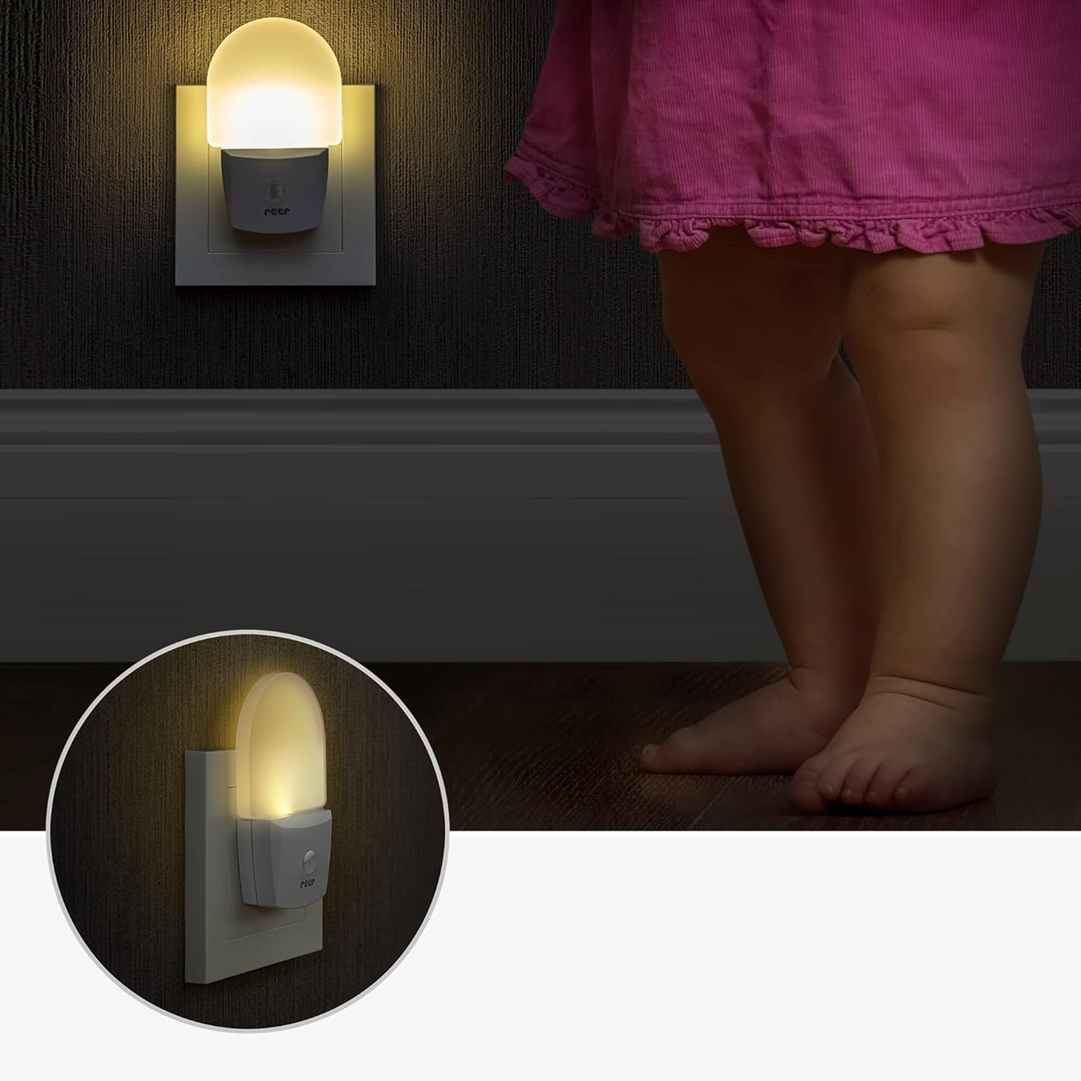 REER NightGuide LED plug-in night light with a dusk sensor, 6 x 9.5 cm – product image 5