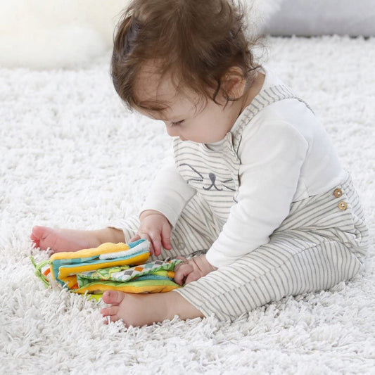 FEHN sensory book with a mirror, hanging toy