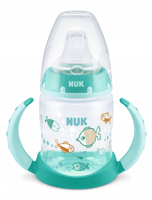 NUK Learner Cup zielony kubek 150 ml z uchwytami i nasadką