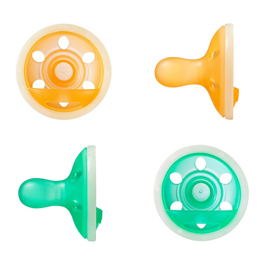 TOMMEE TIPPEE Breast Like Beruhigungssauger x4 0-6 Monate LEUCHTEND