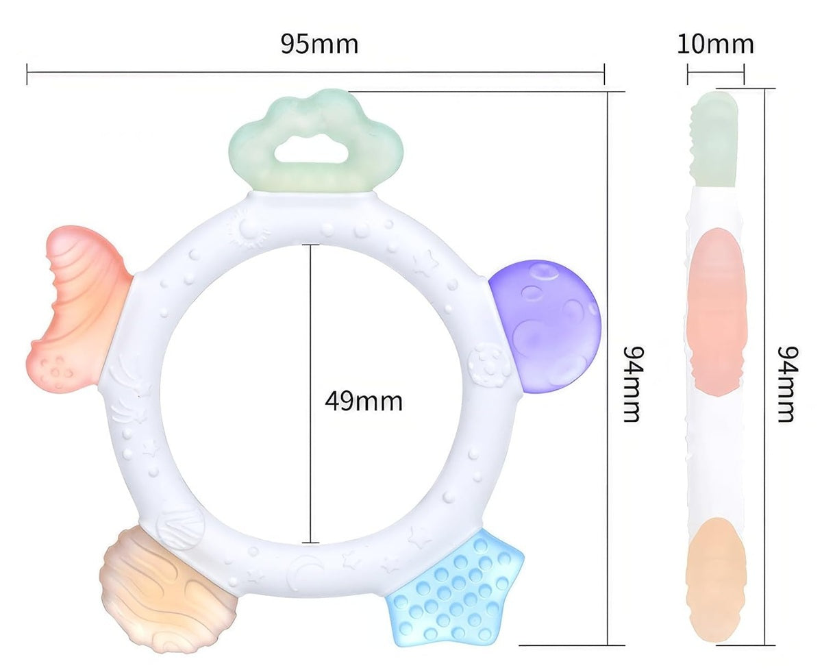 AKOLIK ultra měkký silikonový kousátko masážní 9,5 cm 3 m+