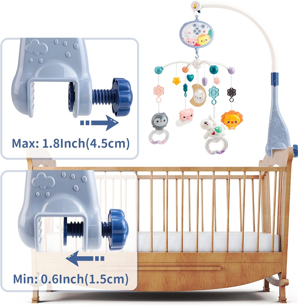 AMY & BENTON crib mobile + remote control