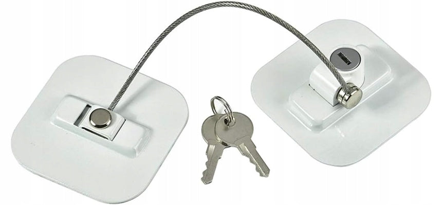 DĚTSKÝ BEZPEČNOSTNÍ ZÁMEK zabezpečení na skříňky a zásuvky 19 cm + 2 klíče