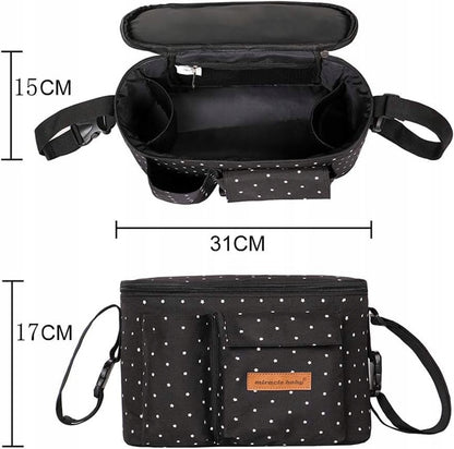 stroller organizer made of high-quality materials used in baby stroller production