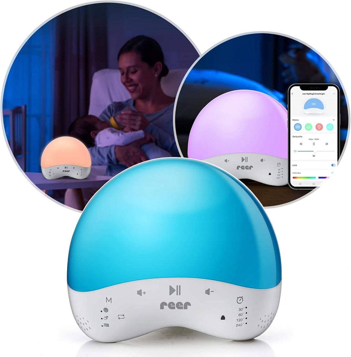 REER MyMagicSmartLightsmart night lightiPhone not includedage 0 +colour whitedimensions 13 x 13 x 11 cmmains
