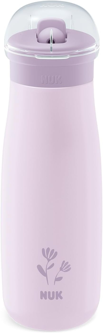 NUK Mini-Me Flip stainless steel bottle with straw and spout, 500 ml, 12 m+ – product image 2