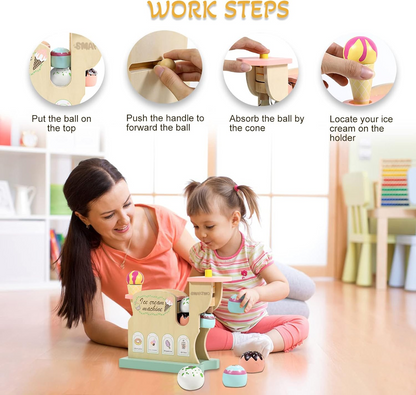 SMARTWO wooden ice cream making set