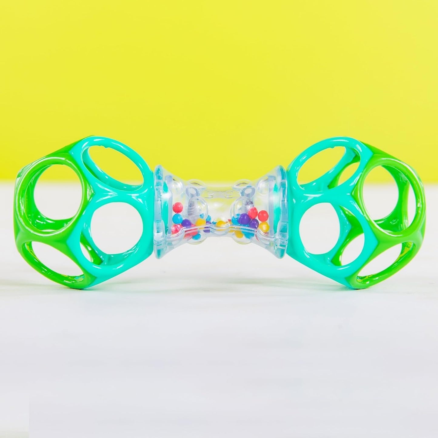 BRIGHT STARTS Oball Shaker teether and grabber with rattle, 14.5 cm