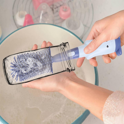 ABIRDON 3v1 silikonové kartáčky na čištění lahví, dudlíků a brček 28cm